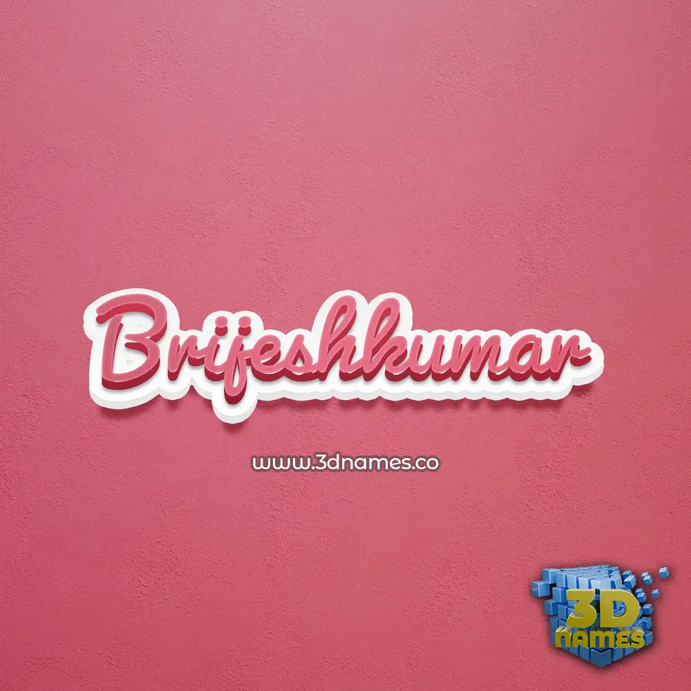 brijeshkumar in Red Scribble style - 3D name wallpaper