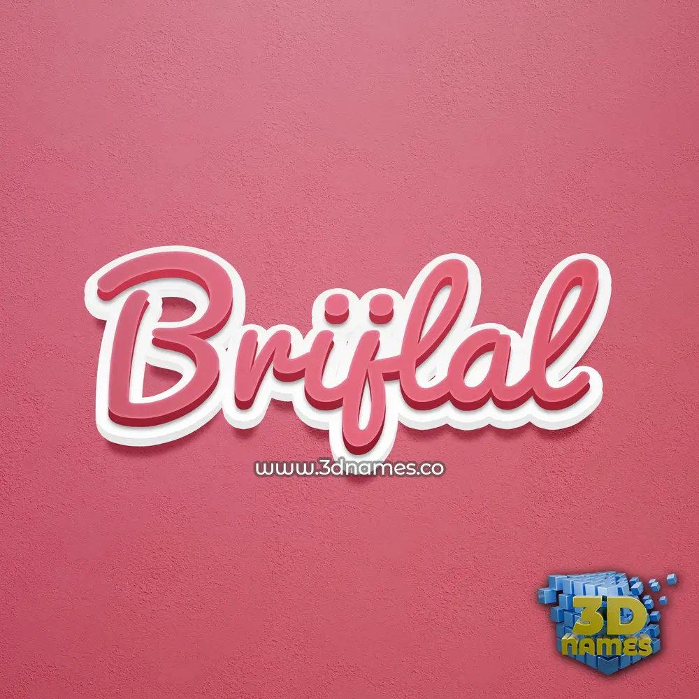 brijlal in Red Scribble style - 3D name wallpaper
