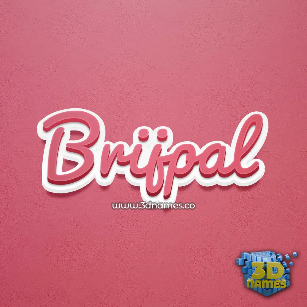 brijpal in Red Scribble style - 3D name wallpaper