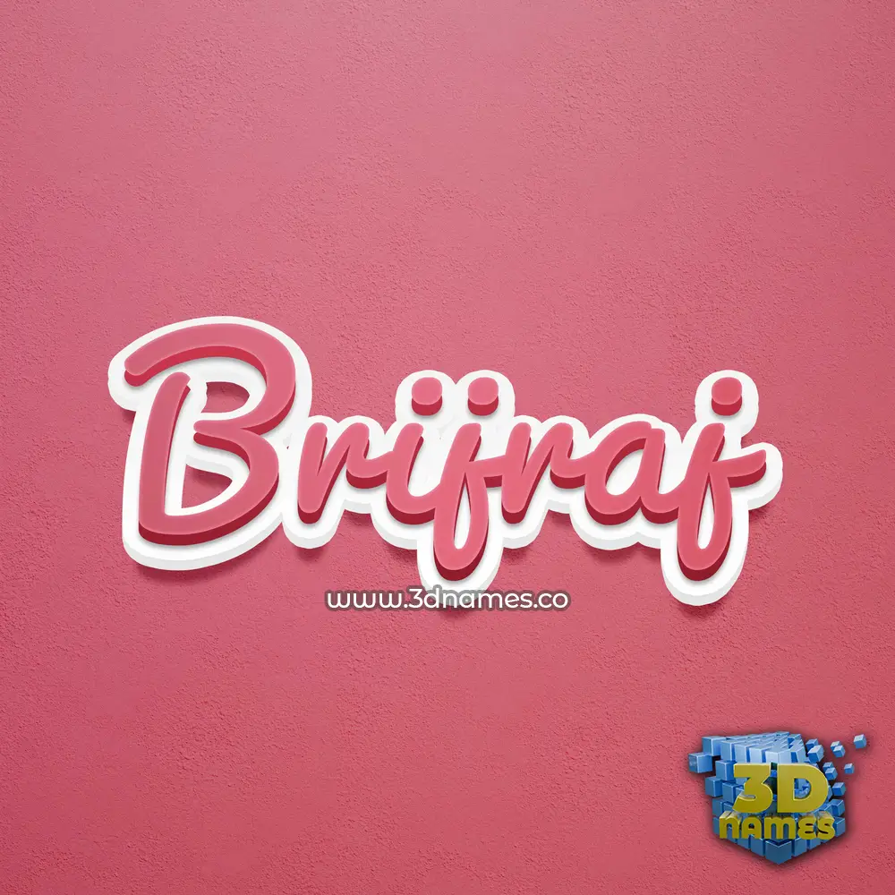 brijraj in Red Scribble style - 3D name wallpaper