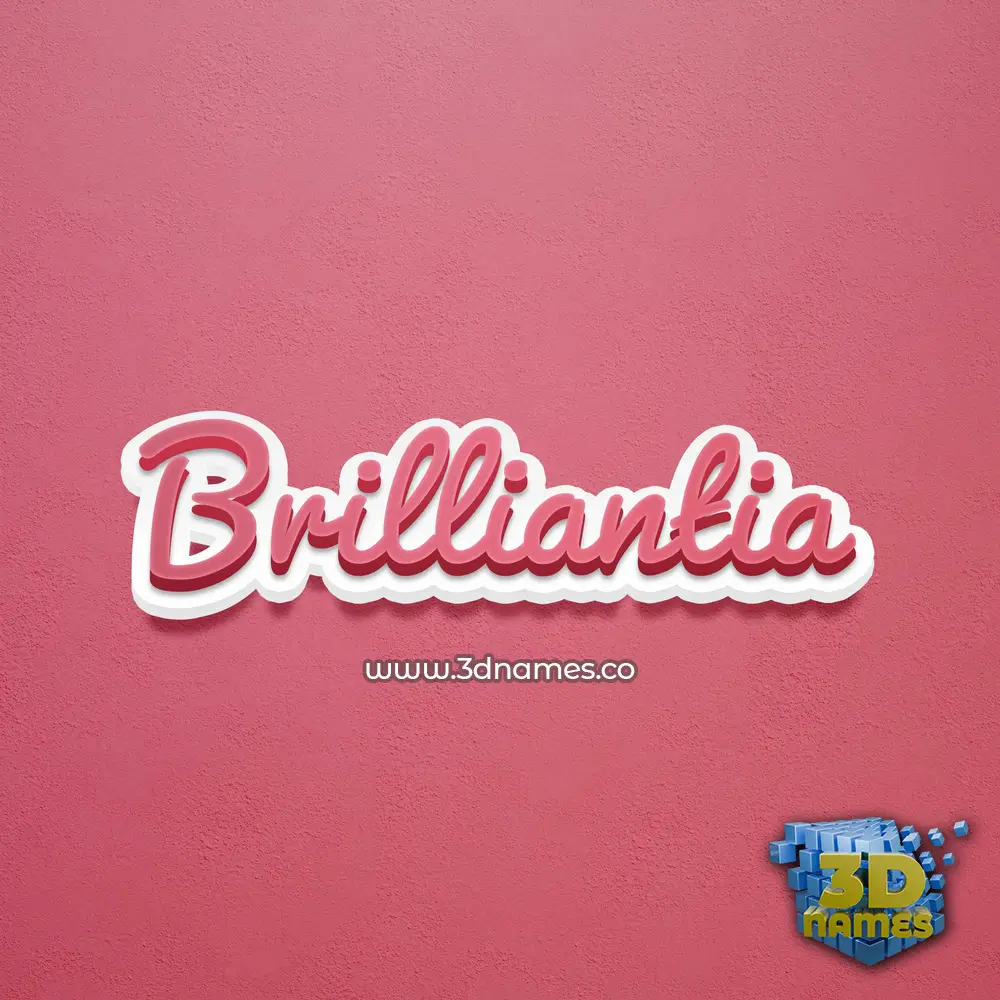 brilliantia in Red Scribble style - 3D name wallpaper