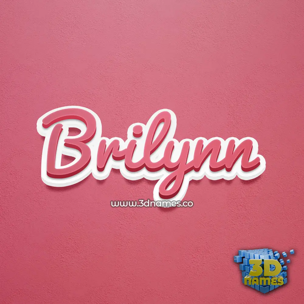 brilynn in Red Scribble style - 3D name wallpaper