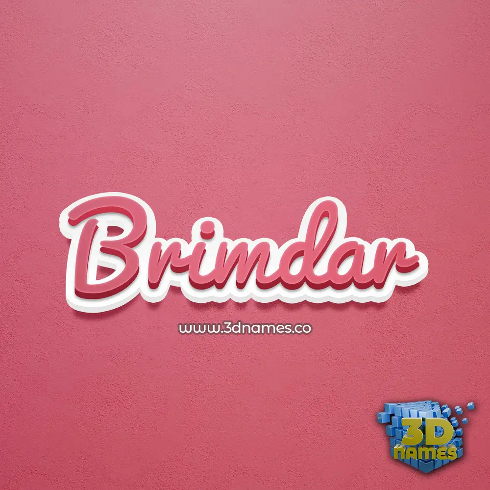 brimdar in Red Scribble style - 3D name wallpaper