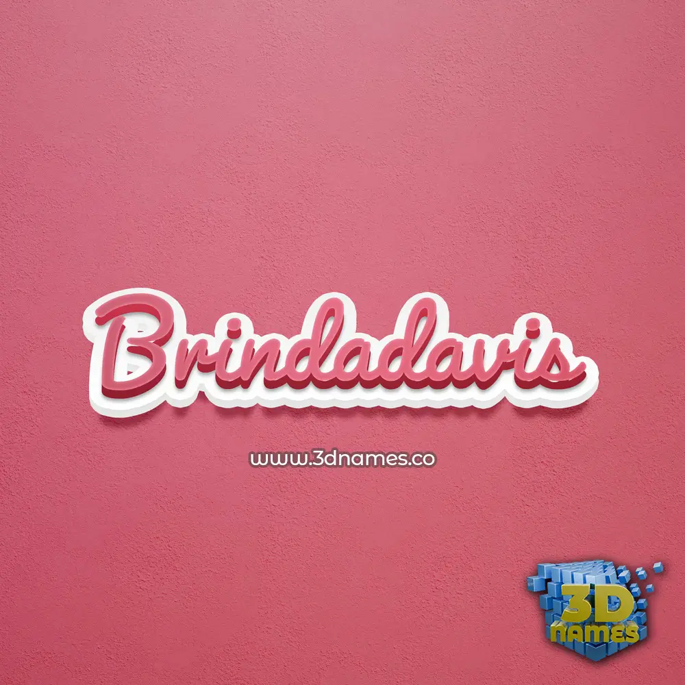 brindadavis in Red Scribble style - 3D name wallpaper
