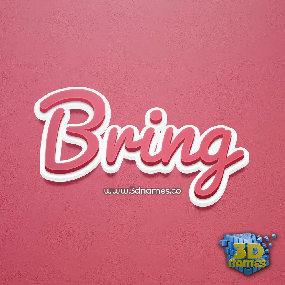 bring in Red Scribble style - 3D name wallpaper