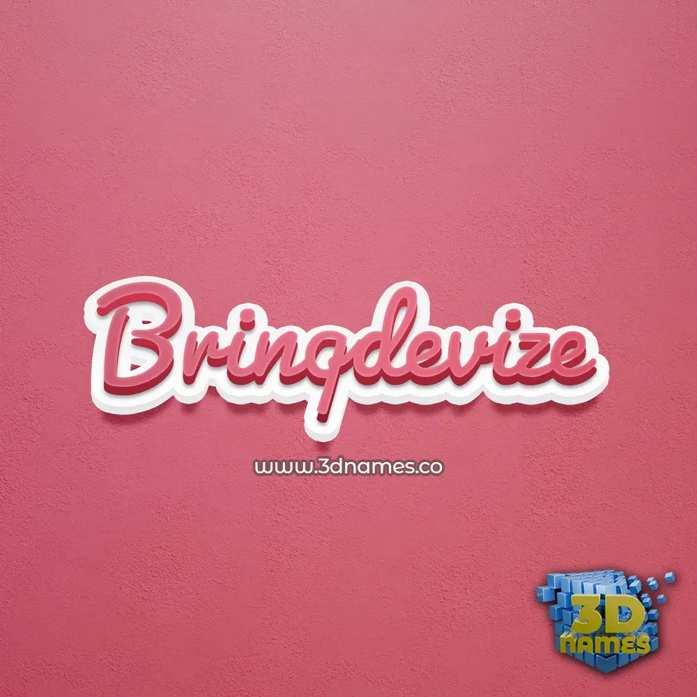 brinqdevize in Red Scribble style - 3D name wallpaper