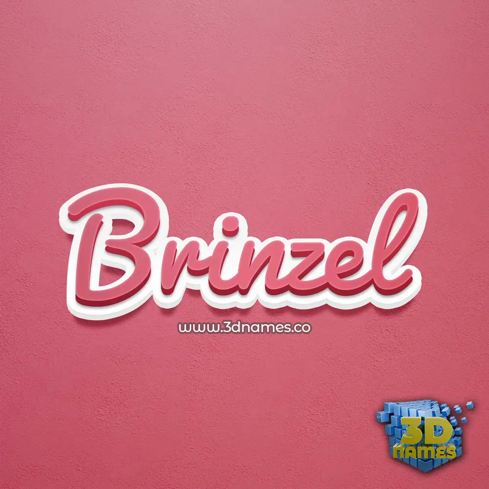 brinzel in Red Scribble style - 3D name wallpaper