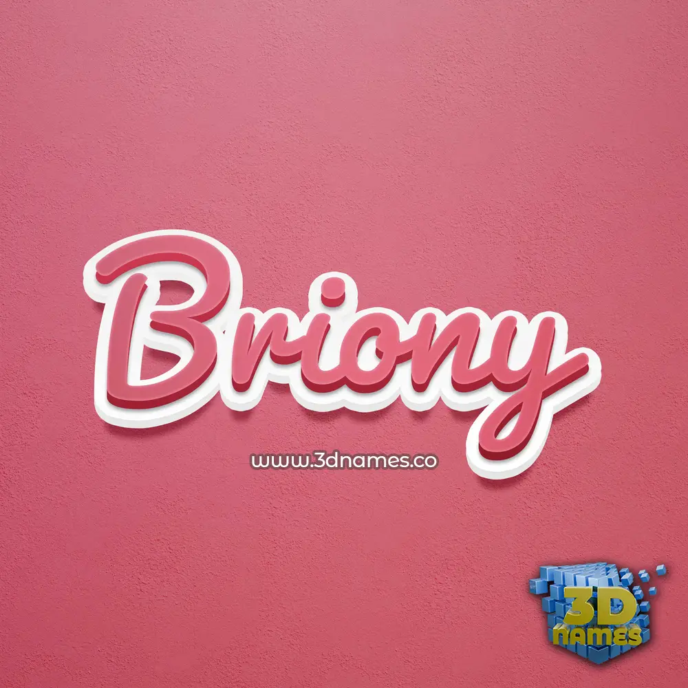 briony in Red Scribble style - 3D name wallpaper