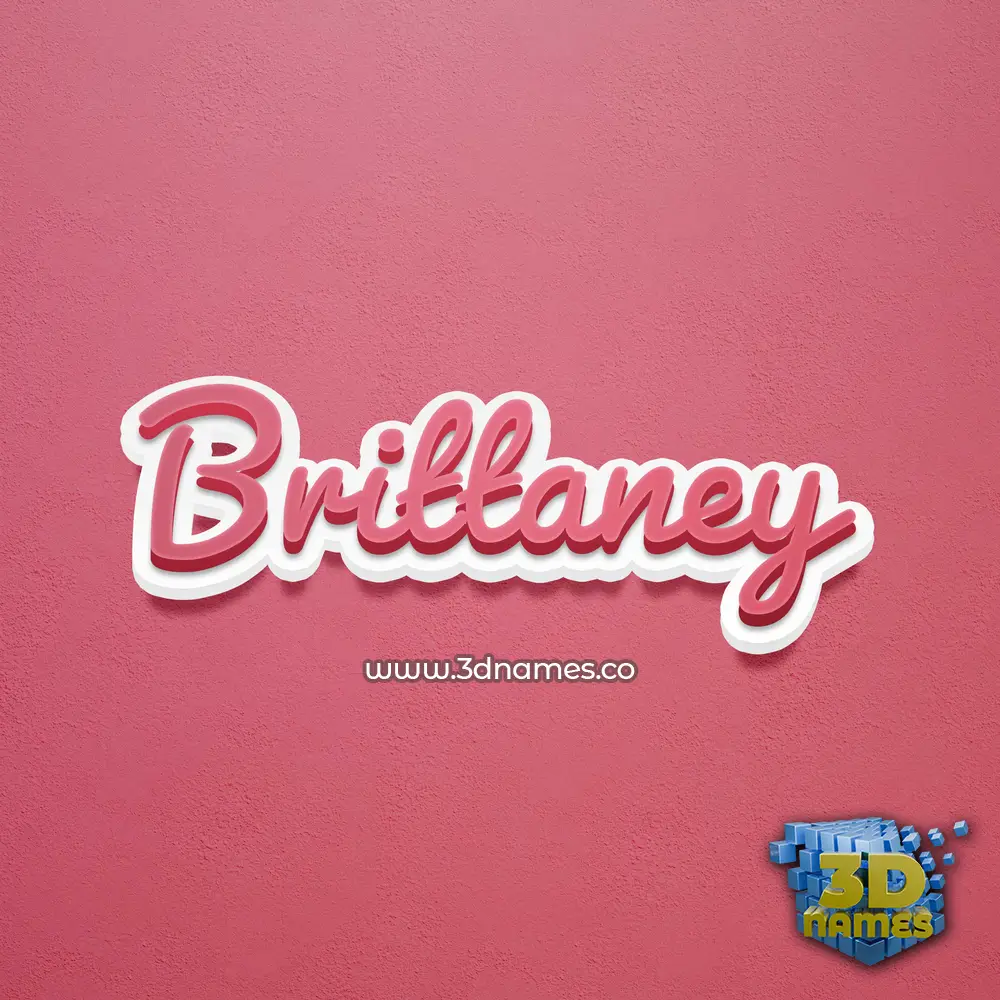 brittaney in Red Scribble style - 3D name wallpaper