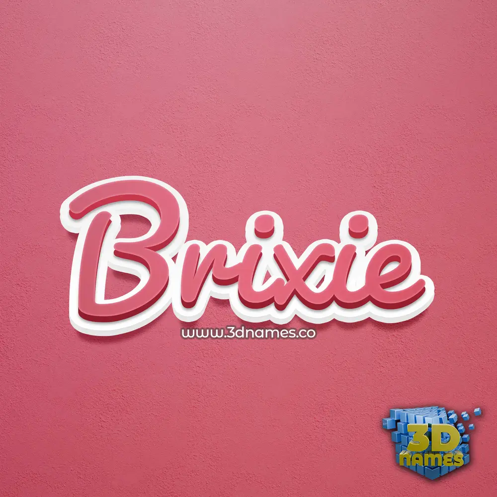 brixie in Red Scribble style - 3D name wallpaper