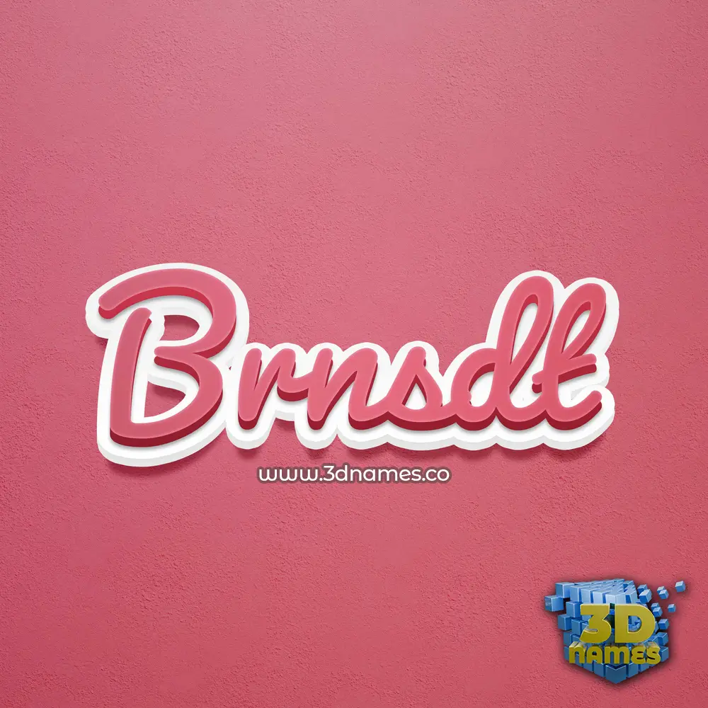 brnsdt in Red Scribble style - 3D name wallpaper