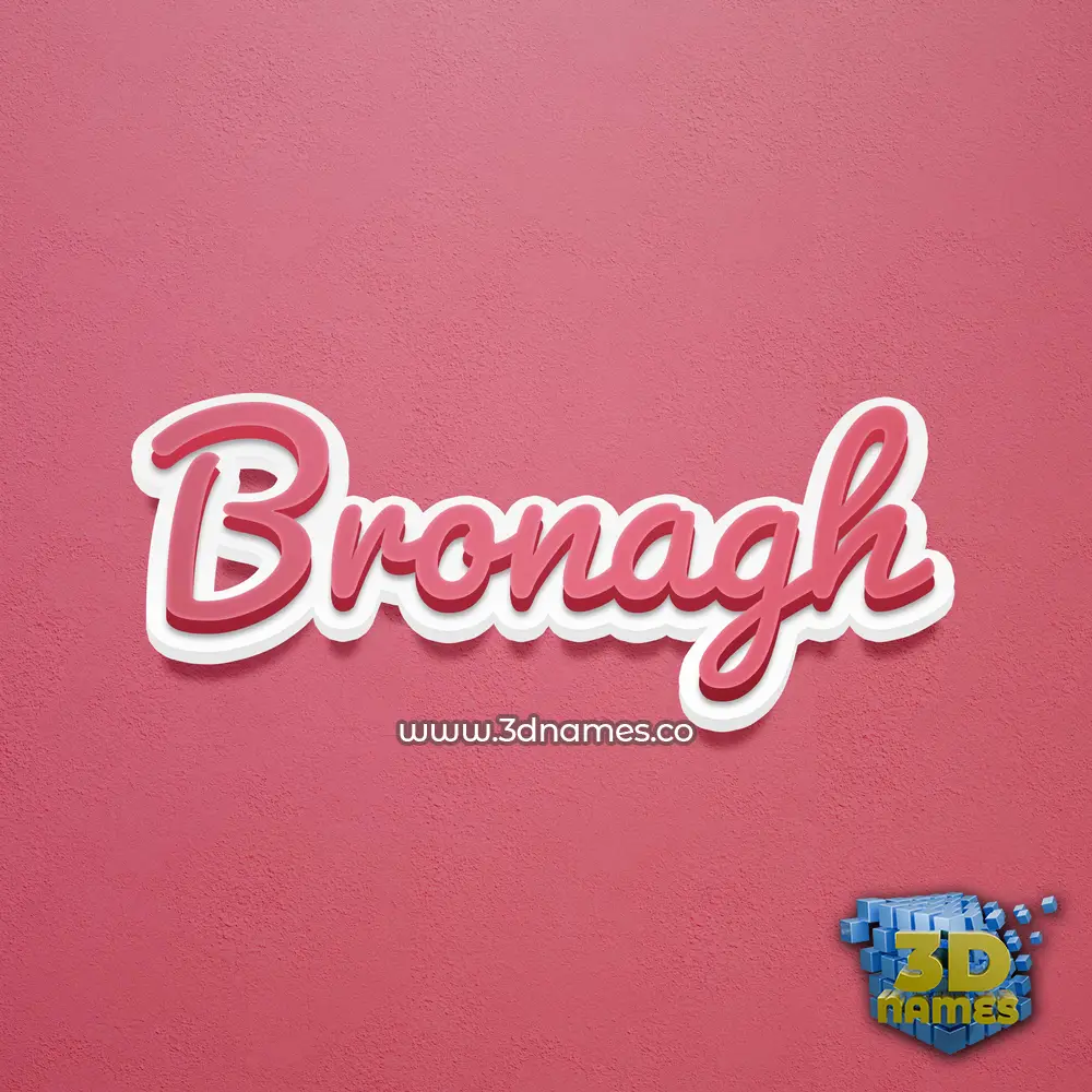 bronagh in Red Scribble style - 3D name wallpaper