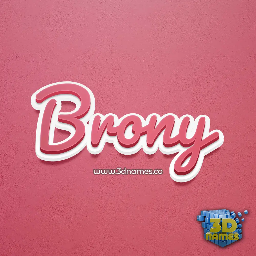 brony in Red Scribble style - 3D name wallpaper