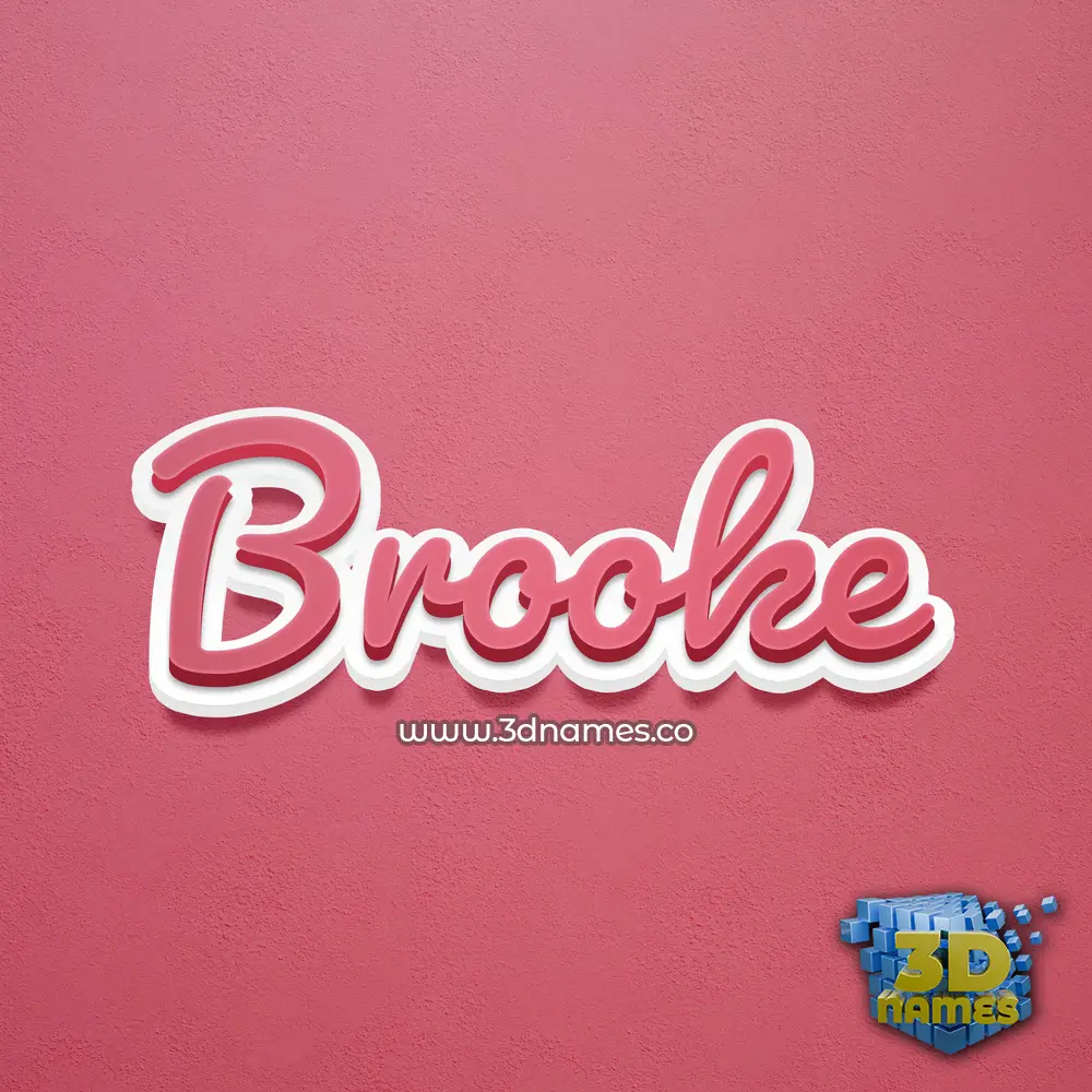 brooke in Red Scribble style - 3D name wallpaper