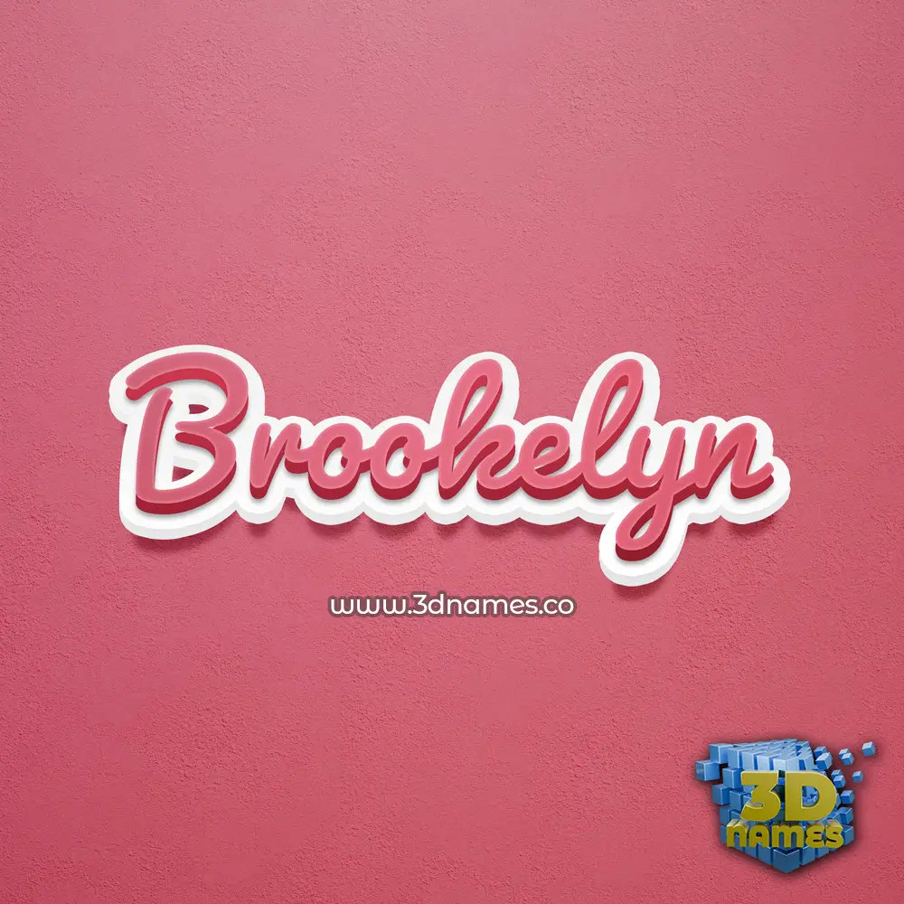 brookelyn in Red Scribble style - 3D name wallpaper