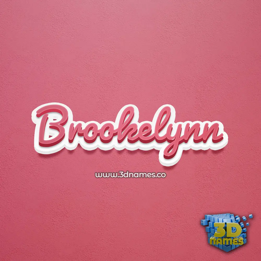 brookelynn in Red Scribble style - 3D name wallpaper