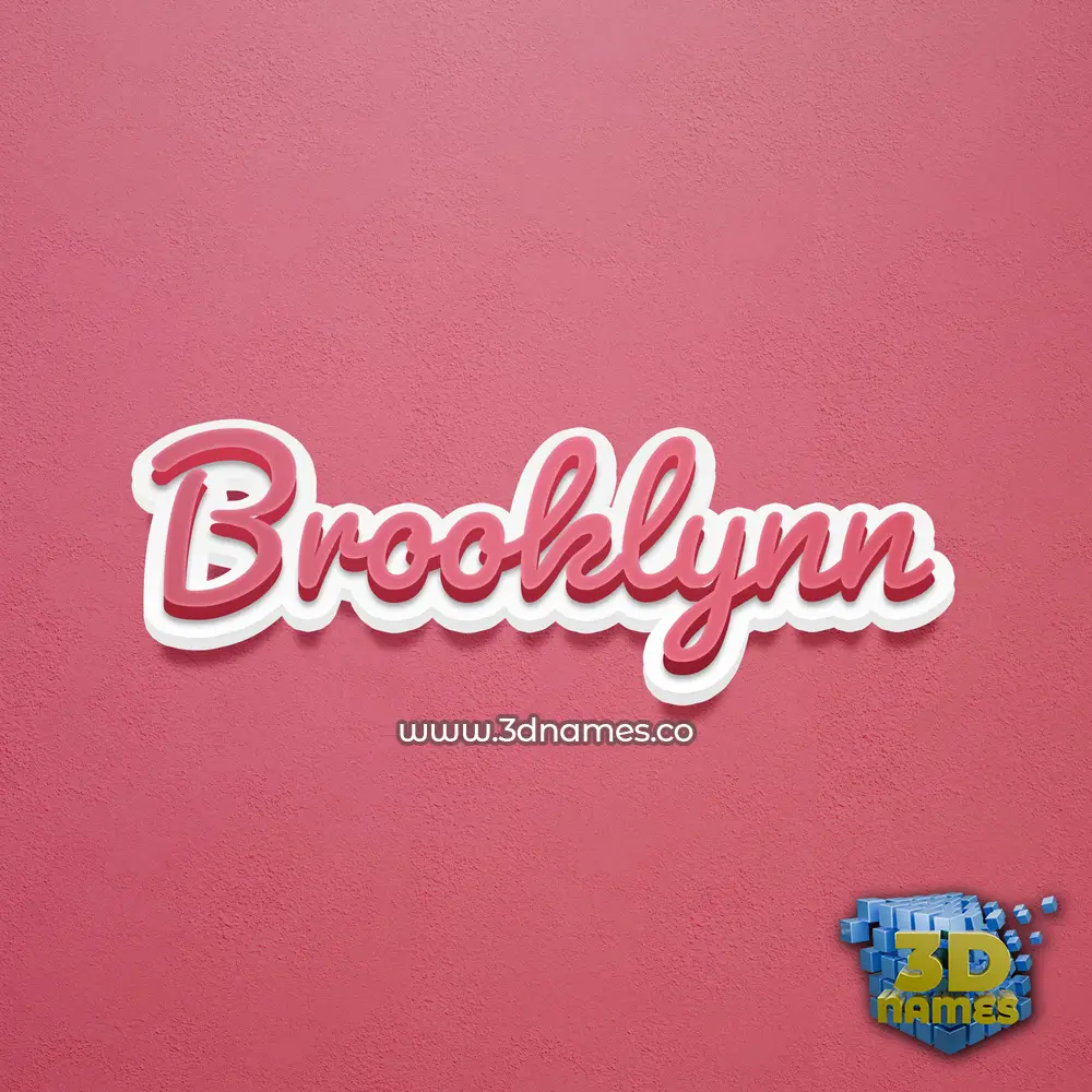 brooklynn in Red Scribble style - 3D name wallpaper