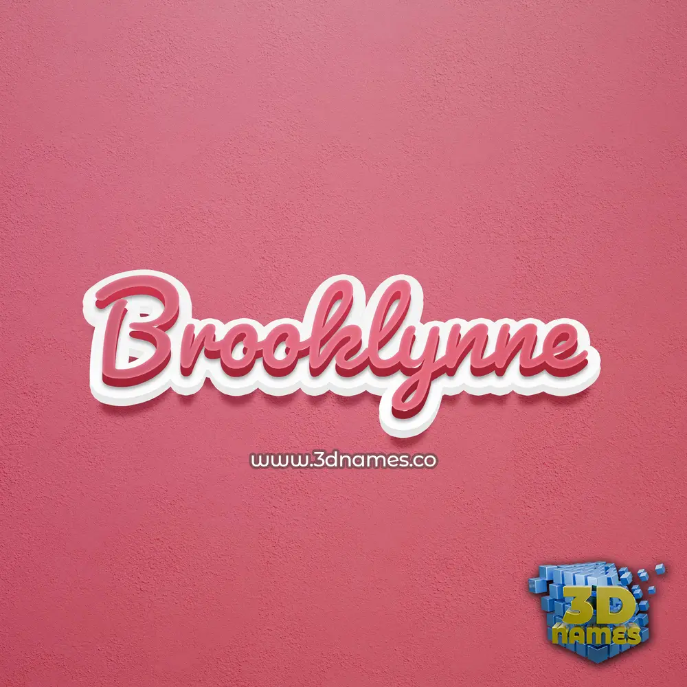 brooklynne in Red Scribble style - 3D name wallpaper