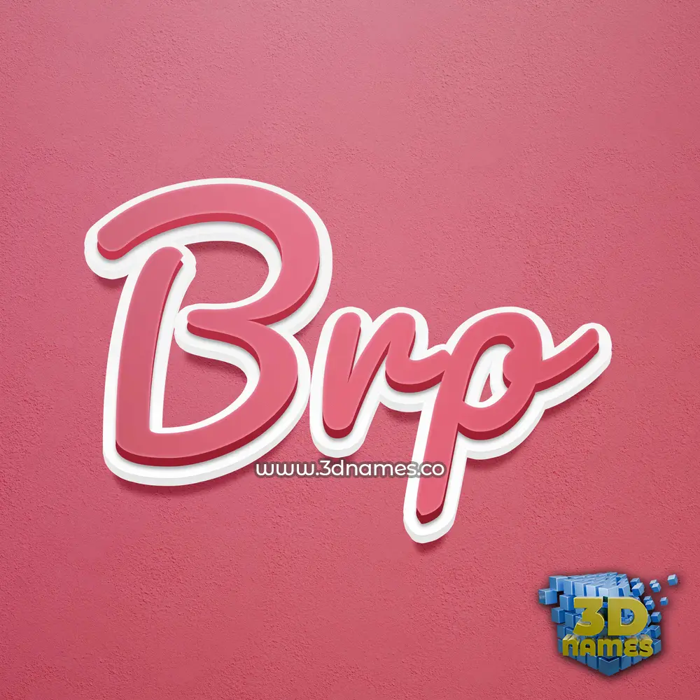 brp in Red Scribble style - 3D name wallpaper