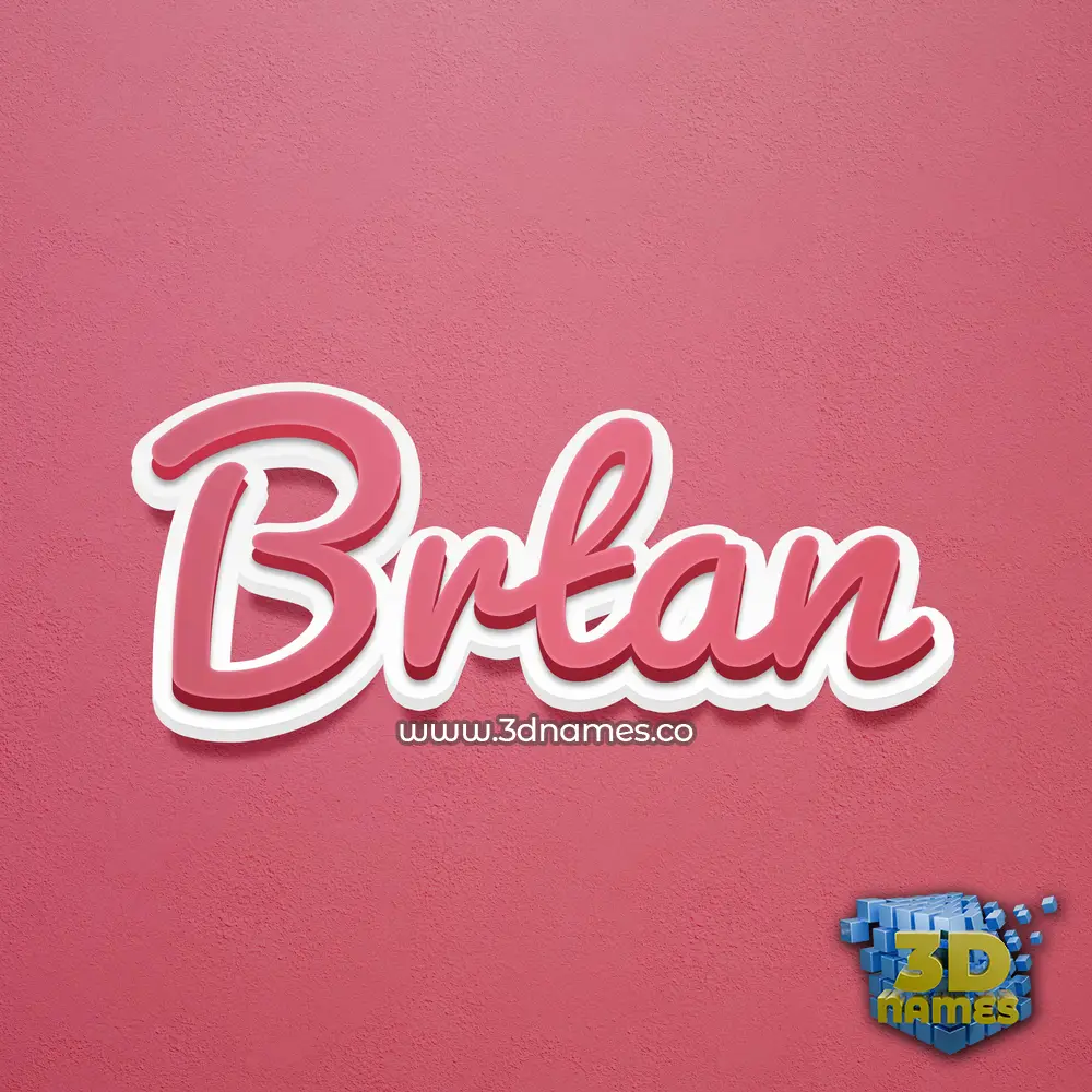 brtan in Red Scribble style - 3D name wallpaper