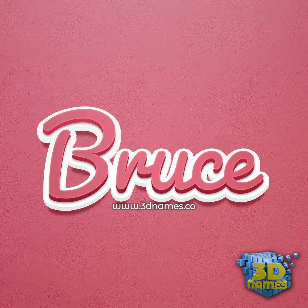 bruce in Red Scribble style - 3D name wallpaper