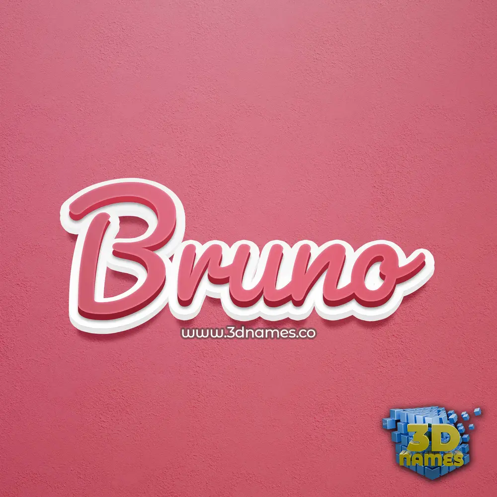 bruno in Red Scribble style - 3D name wallpaper
