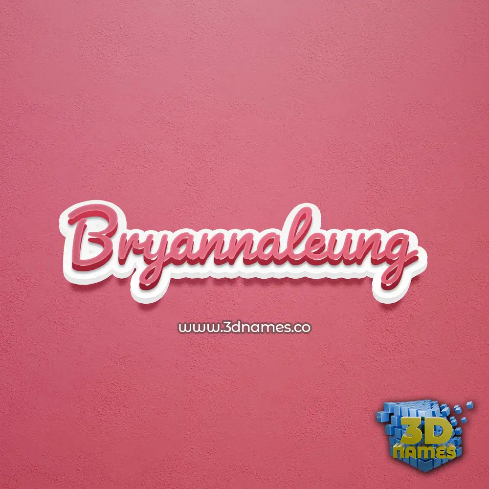 bryannaleung in Red Scribble style - 3D name wallpaper