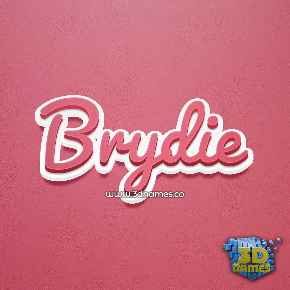 brydie in Red Scribble style - 3D name wallpaper
