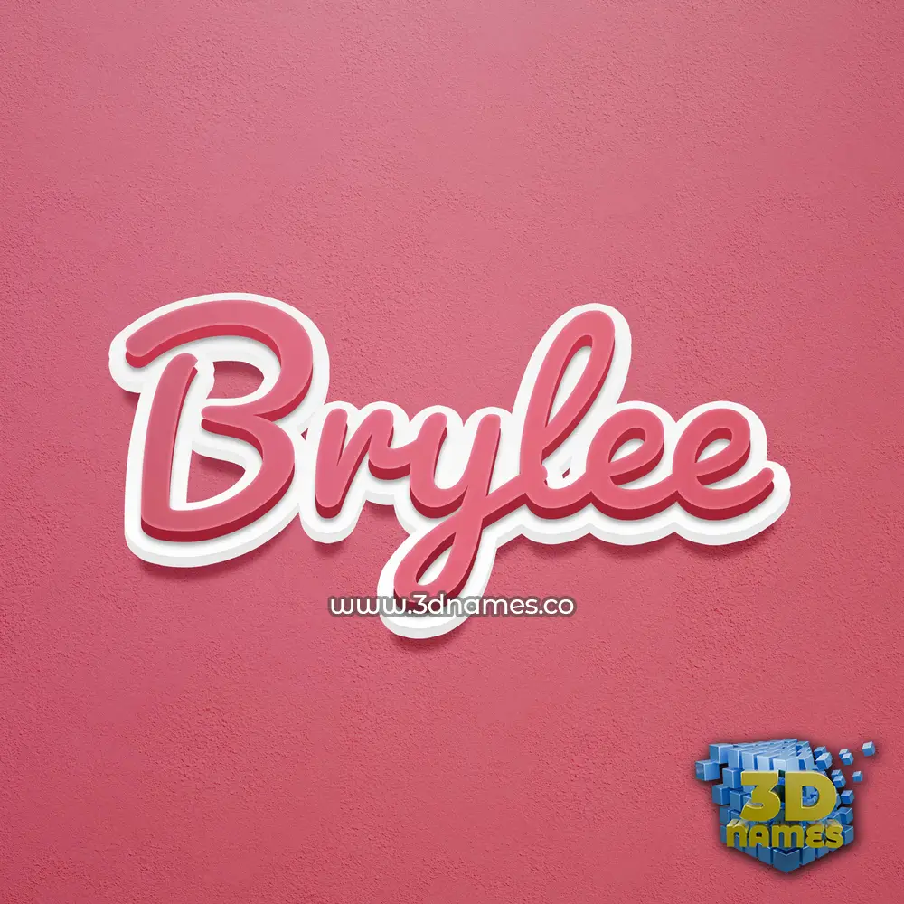 brylee in Red Scribble style - 3D name wallpaper
