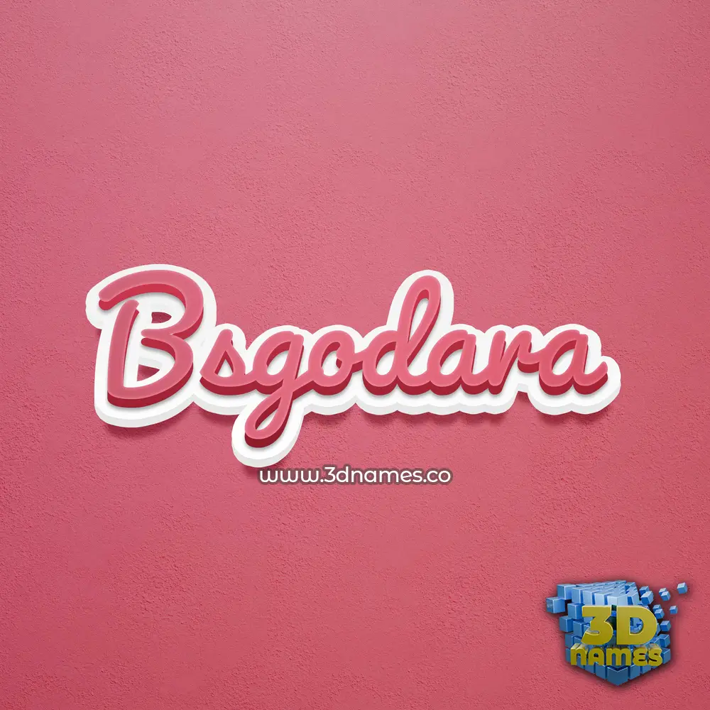 bsgodara in Red Scribble style - 3D name wallpaper