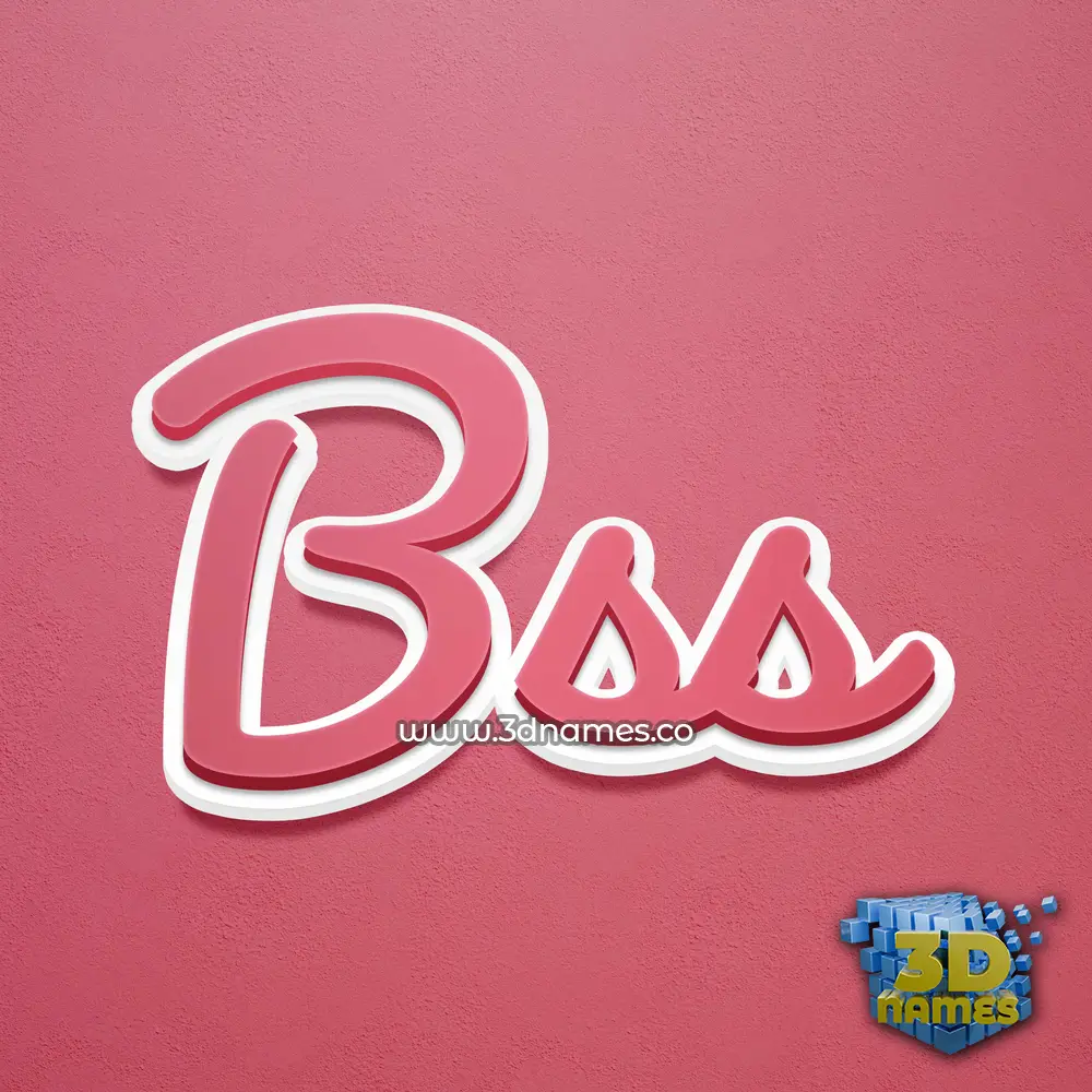 bss in Red Scribble style - 3D name wallpaper