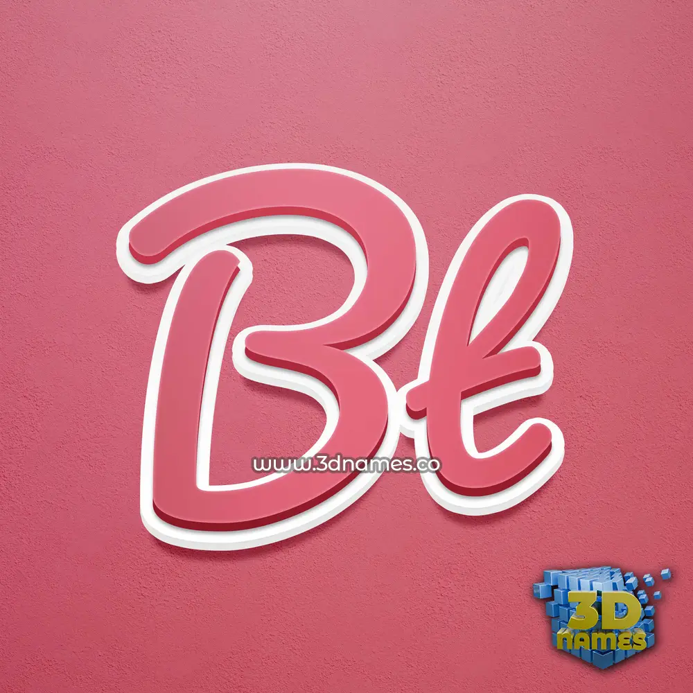 bt in Red Scribble style - 3D name wallpaper