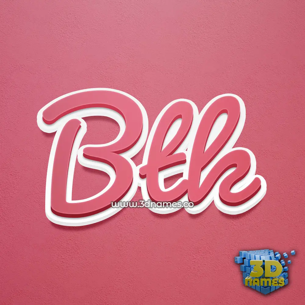 btk in Red Scribble style - 3D name wallpaper
