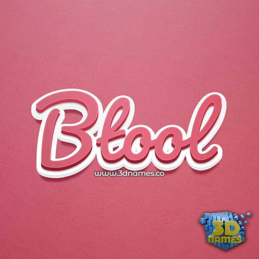 btool in Red Scribble style - 3D name wallpaper