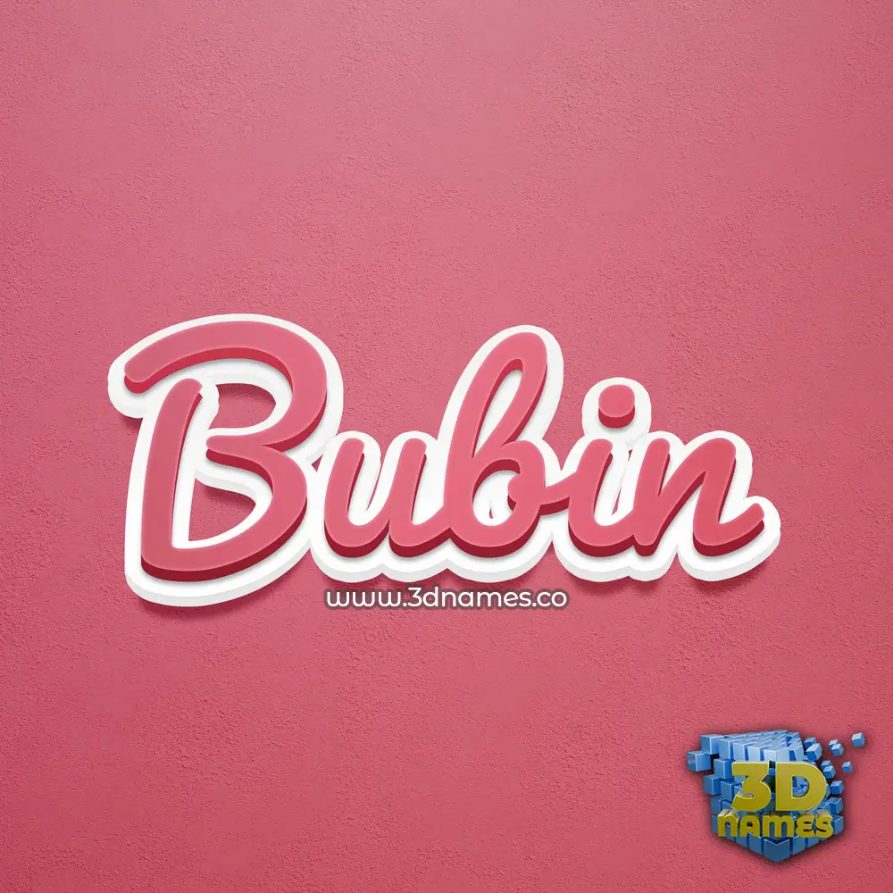 bubin in Red Scribble style - 3D name wallpaper
