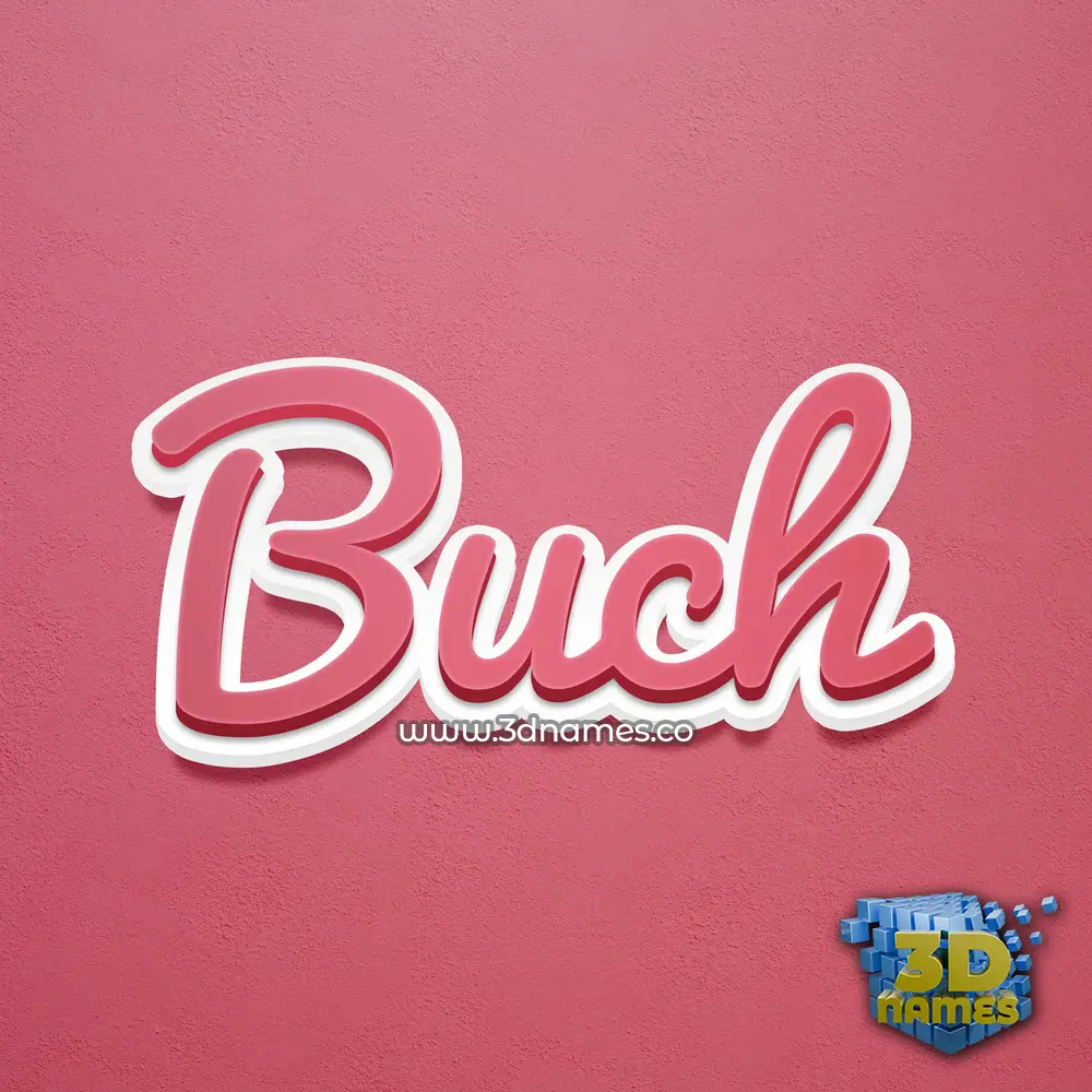 buch in Red Scribble style - 3D name wallpaper