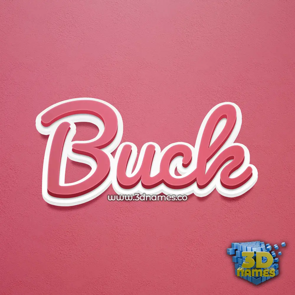 buck in Red Scribble style - 3D name wallpaper