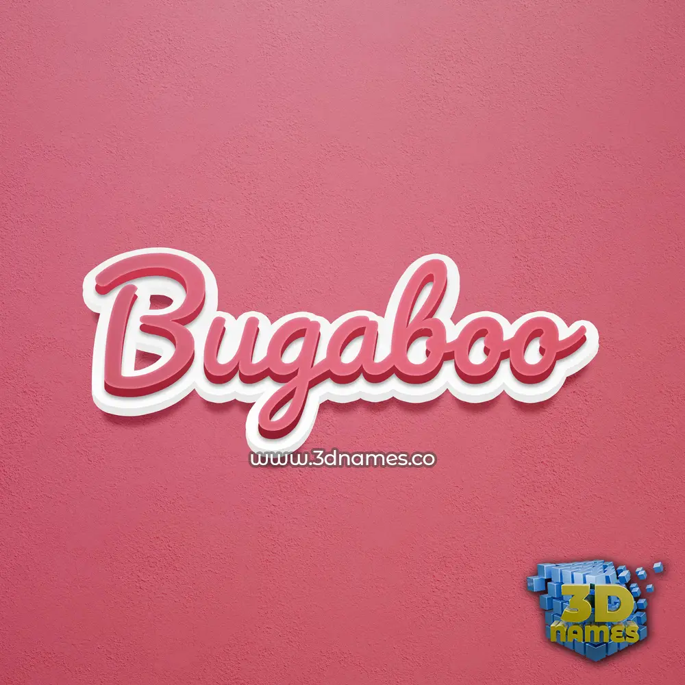bugaboo in Red Scribble style - 3D name wallpaper
