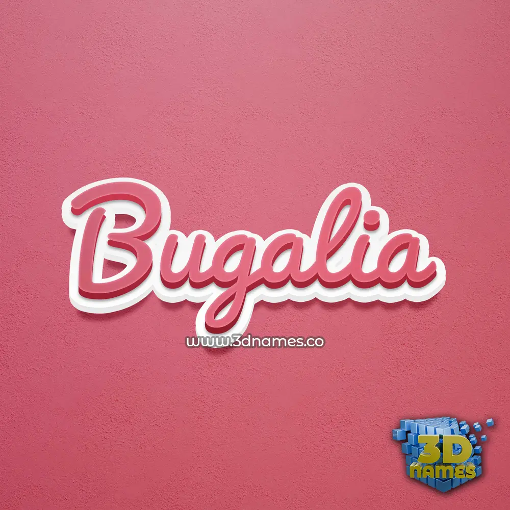 bugalia in Red Scribble style - 3D name wallpaper