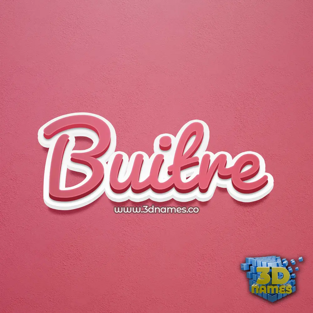 buitre in Red Scribble style - 3D name wallpaper