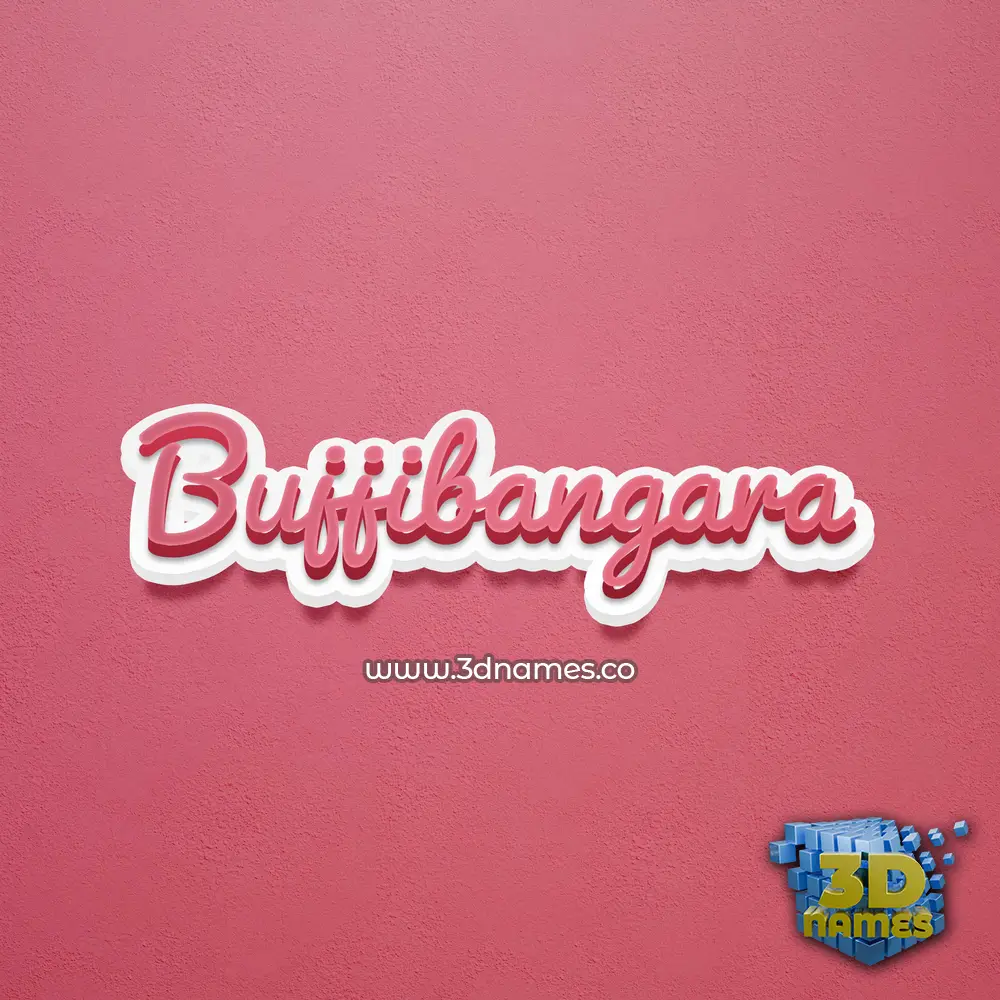 bujjibangara in Red Scribble style - 3D name wallpaper