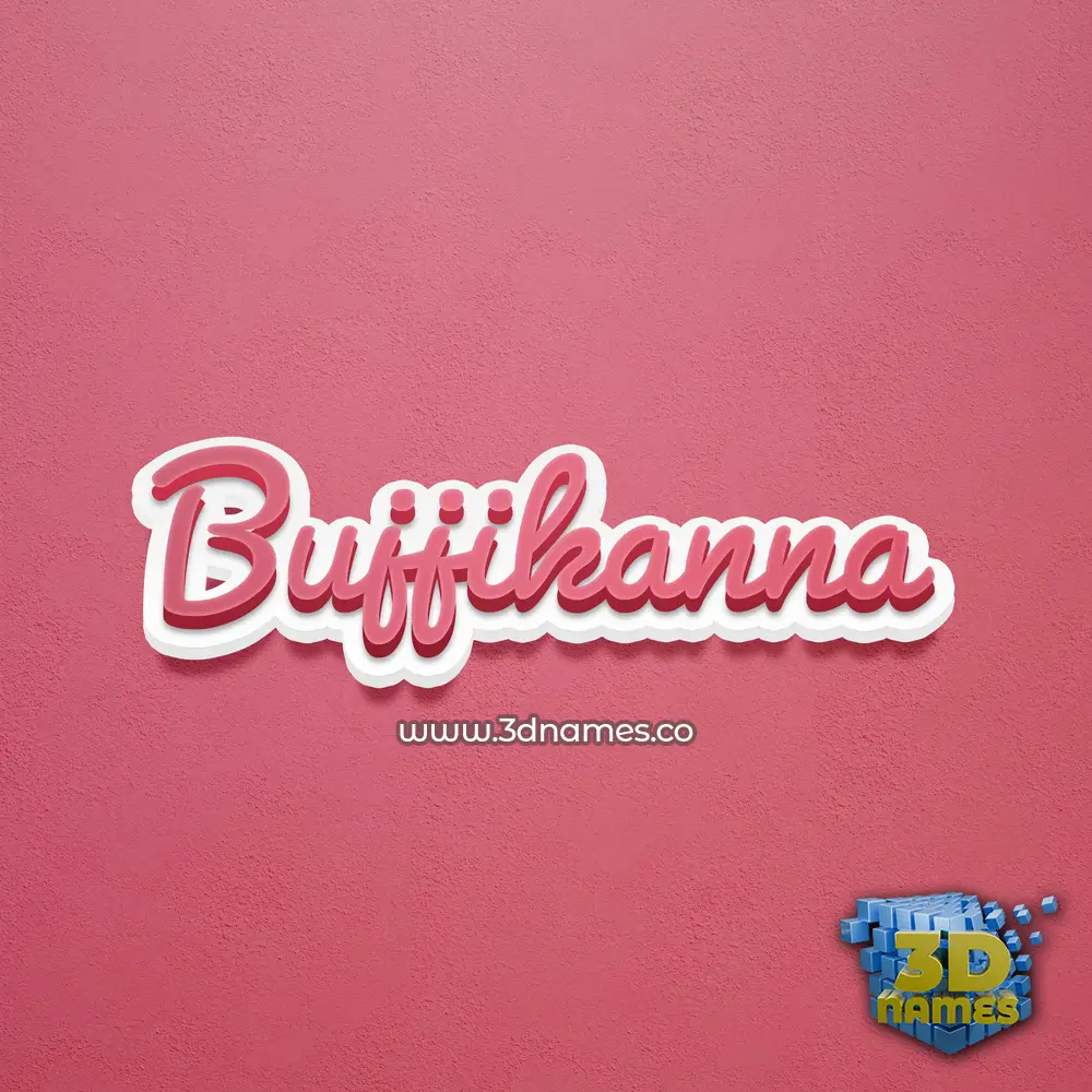 bujjikanna in Red Scribble style - 3D name wallpaper