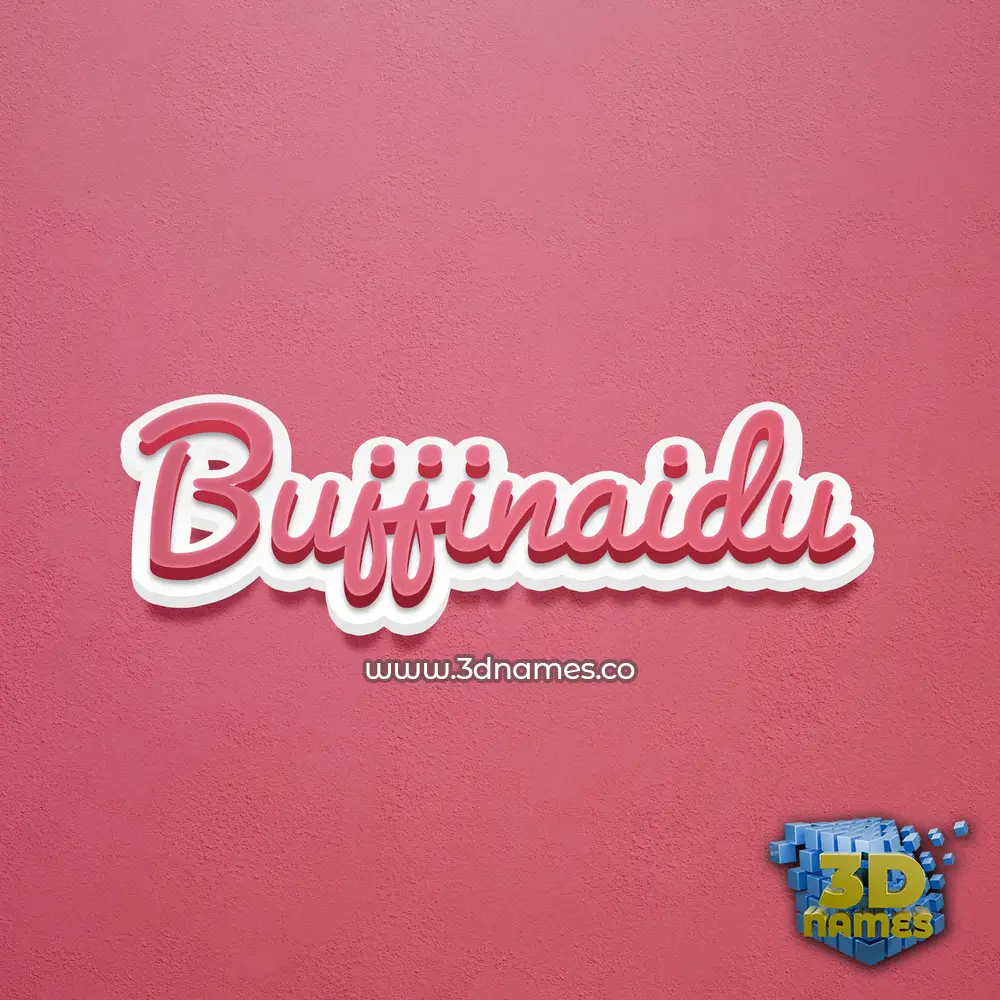 bujjinaidu in Red Scribble style - 3D name wallpaper