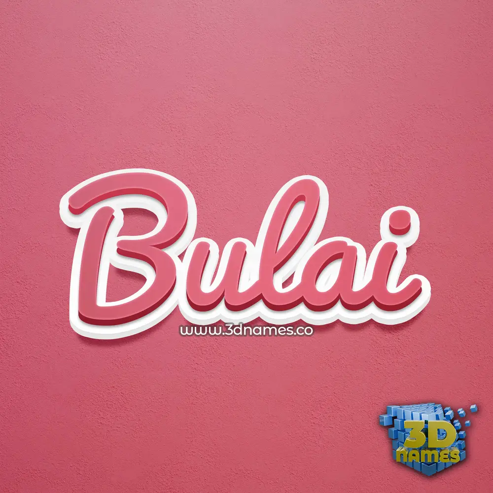 bulai in Red Scribble style - 3D name wallpaper