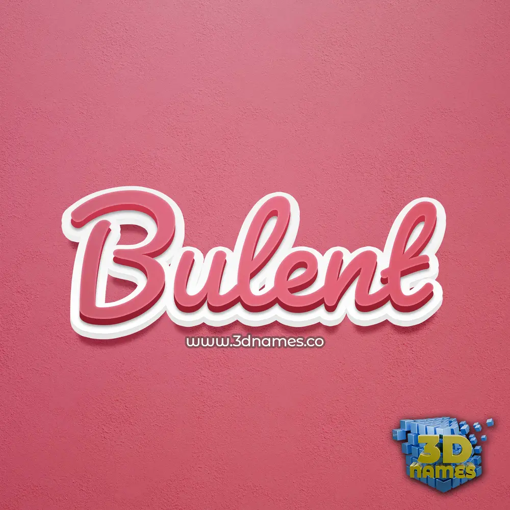 bulent in Red Scribble style - 3D name wallpaper