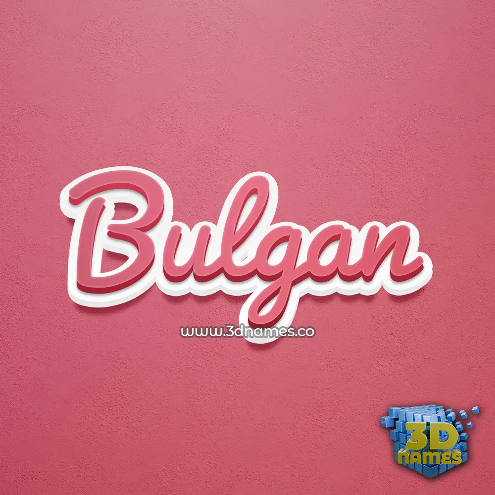 bulgan in Red Scribble style - 3D name wallpaper
