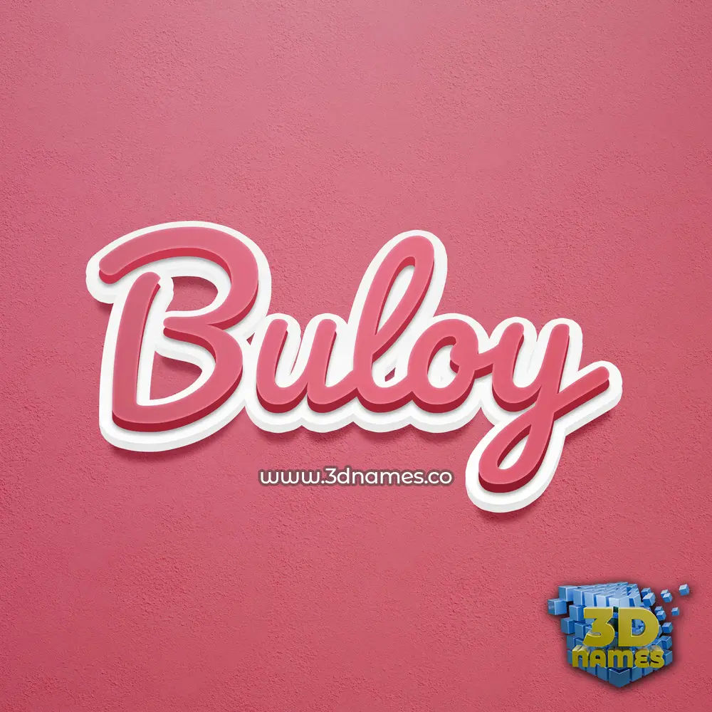 buloy in Red Scribble style - 3D name wallpaper