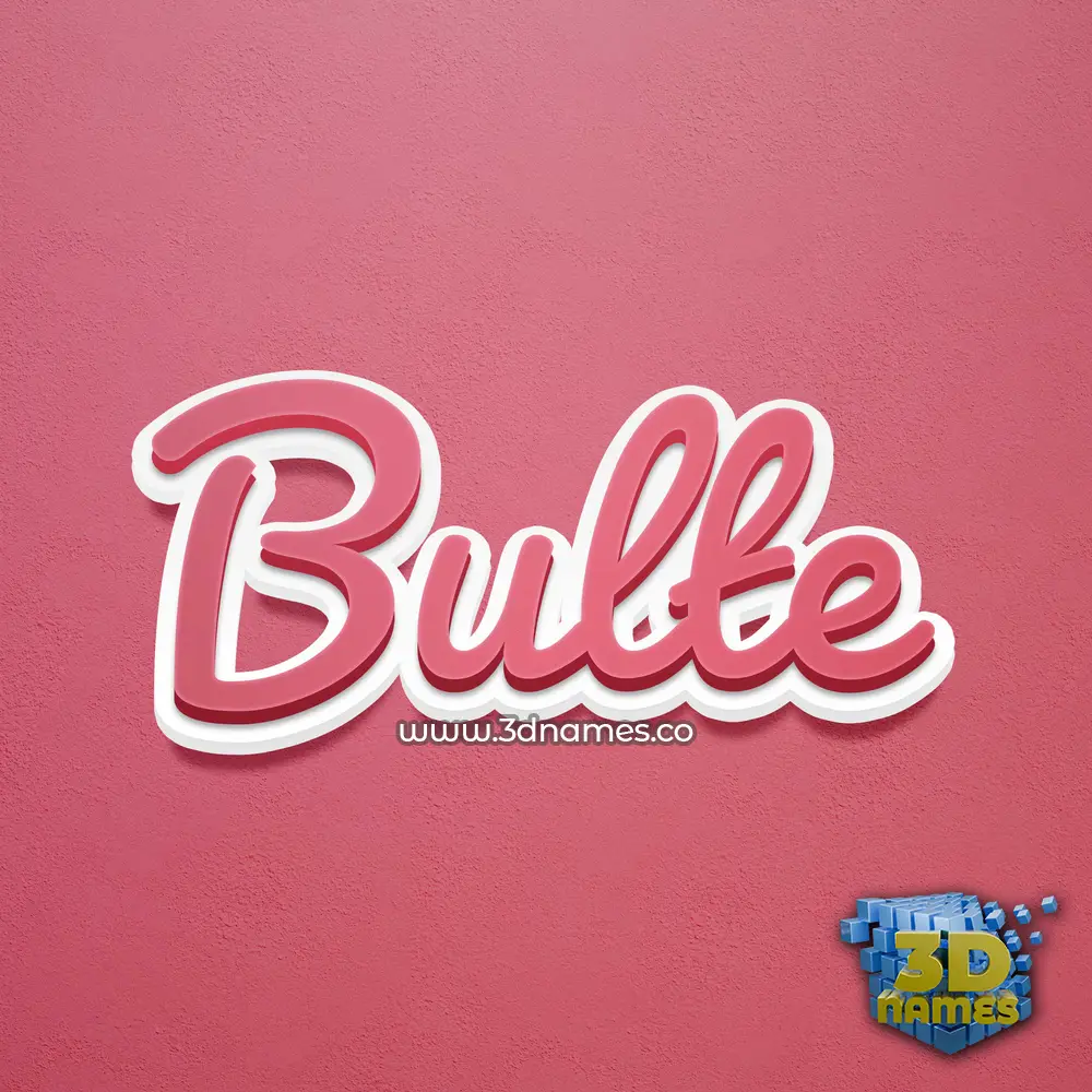 bulte in Red Scribble style - 3D name wallpaper