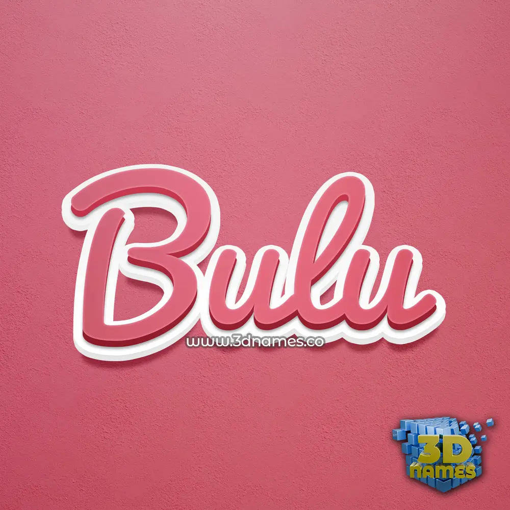 bulu in Red Scribble style - 3D name wallpaper