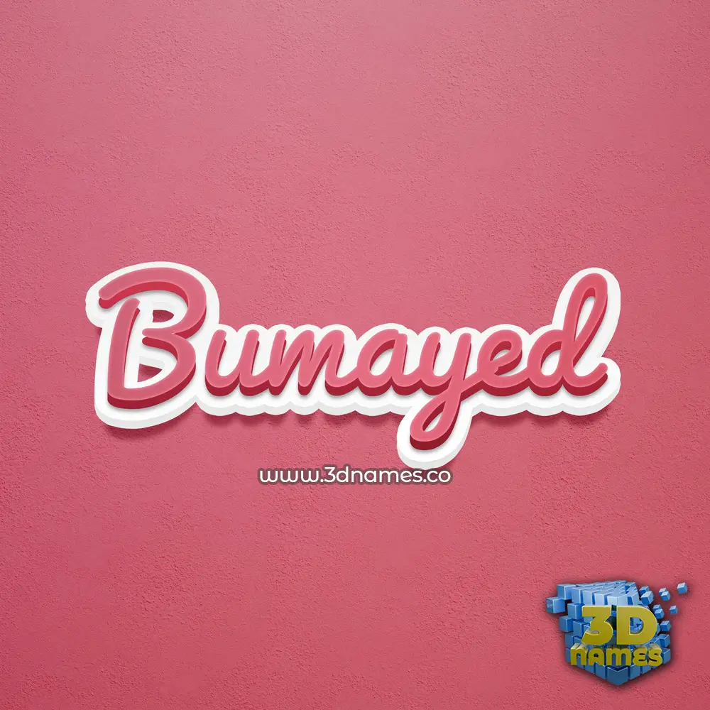 bumayed in Red Scribble style - 3D name wallpaper